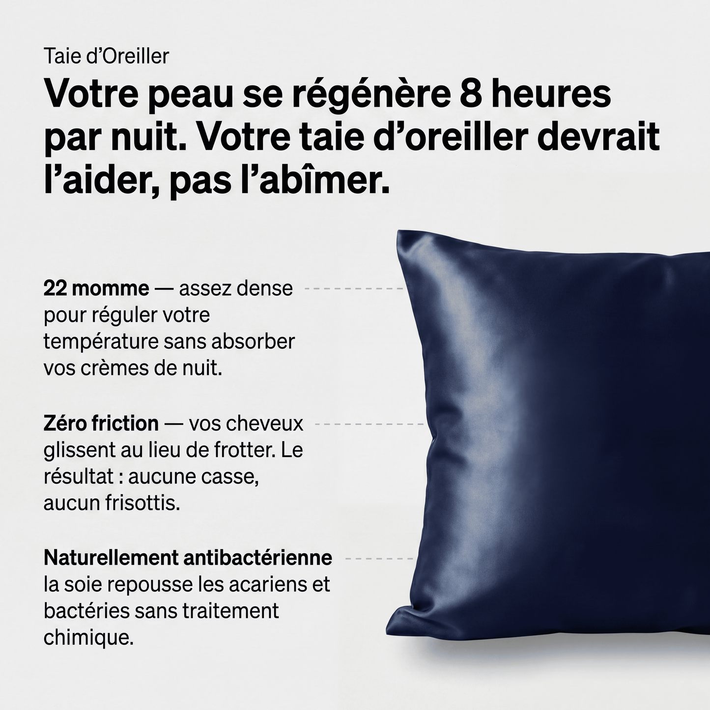 Taie d'Oreiller en Soie