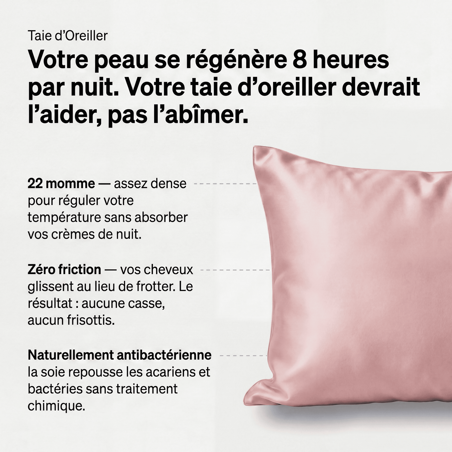 Taie d'Oreiller en Soie